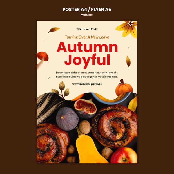 秋季广告海报设计PSD