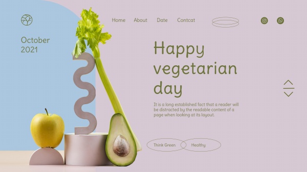世界素食日登录页模板