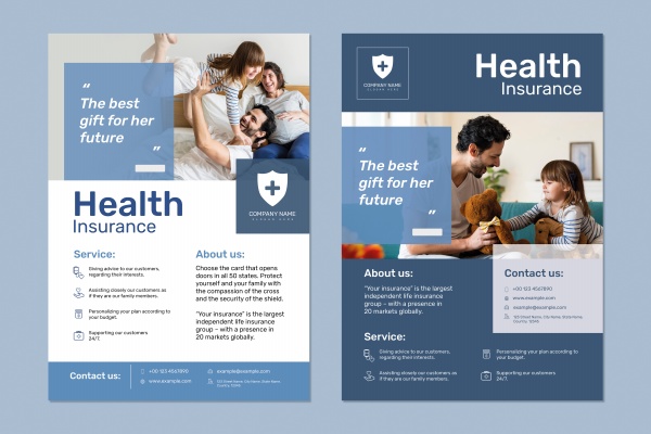 健康保险PSD模板设计