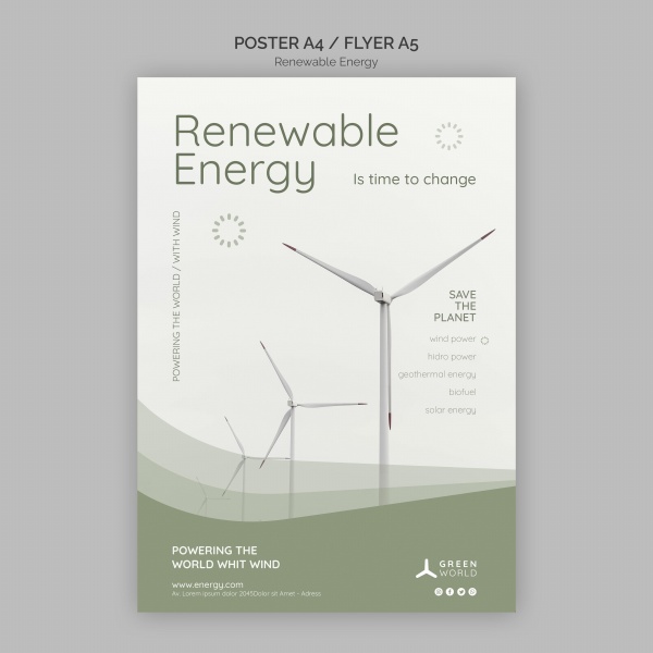 可再生能源海报设计模板