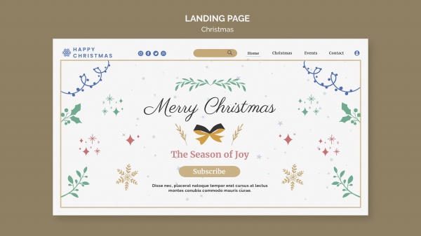 圣诞节PSD网页模板设计