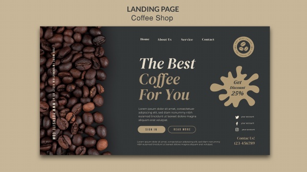 咖啡店网站主页设计