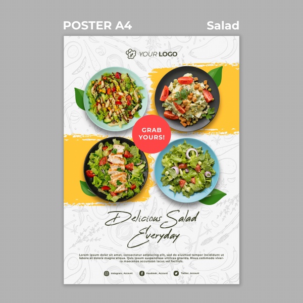 健康沙拉广告海报设计