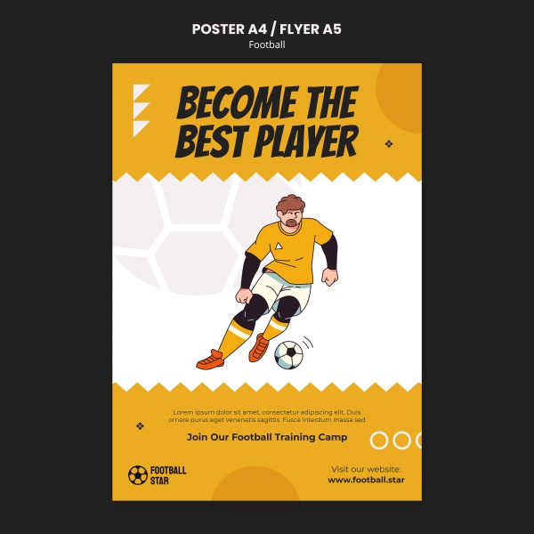 足球运动海报设计PSD