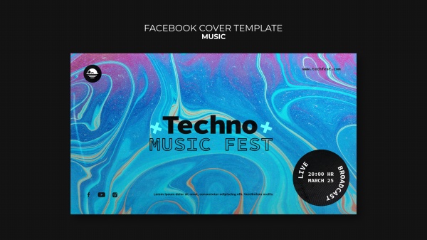 科技音乐节facebook封面