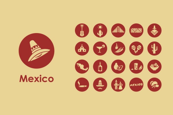 墨西哥风格图标PSD模板