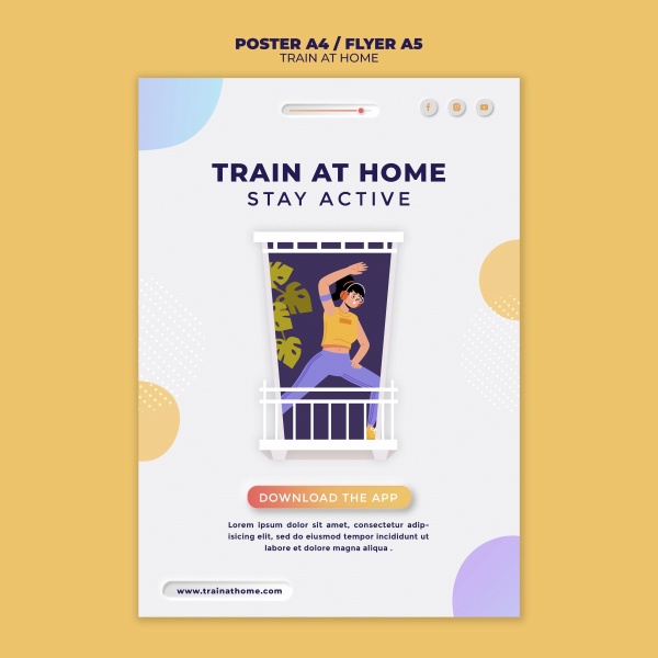 健身训练APP宣传海报设计