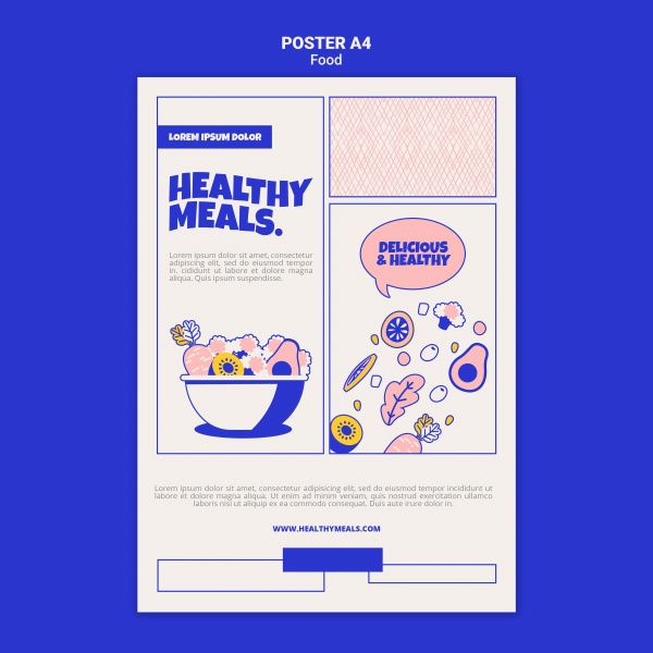 健康餐PSD海报模板设计