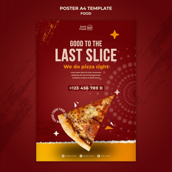 披萨餐厅美食宣传海报