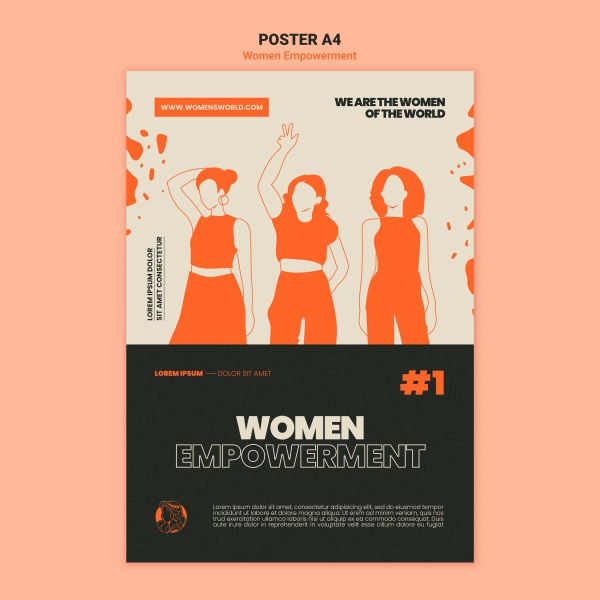 女权宣誓广告海报设计