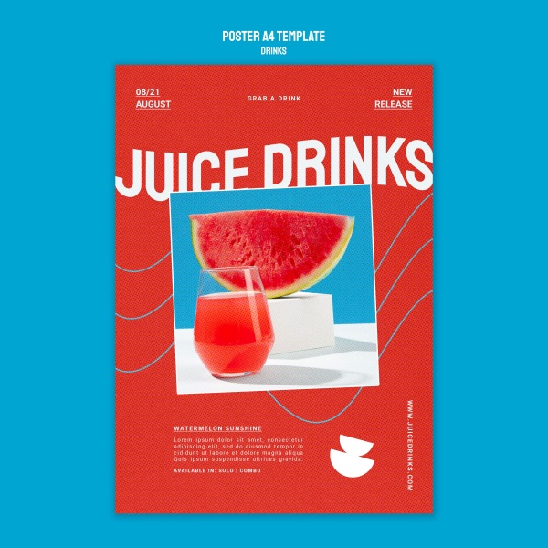 健康果汁宣传海报设计
