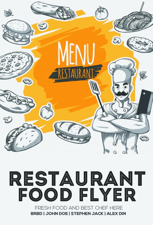 意大利餐厅菜单PSD模板设计