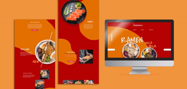 寿司主题网站界面设计模板