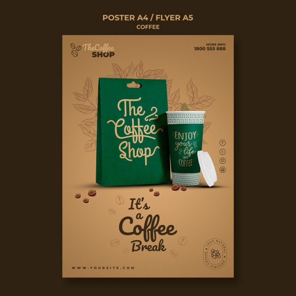 咖啡海报设计广告PSD