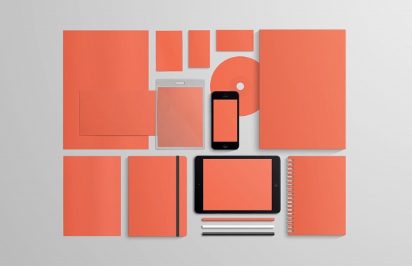 橙色VI源文件模板设计