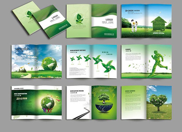 绿色环保画册免费素材