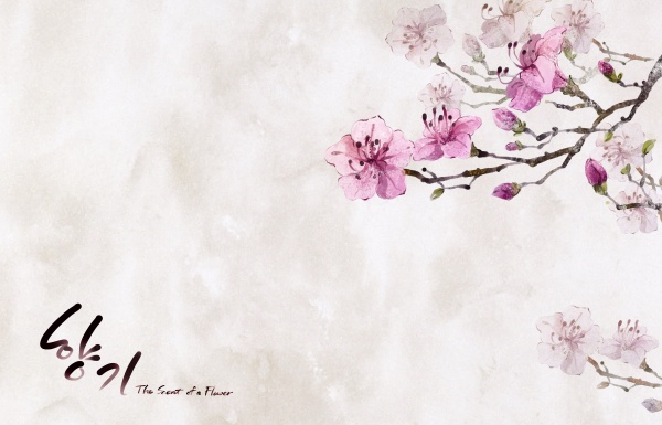 韩版手绘花朵背景图