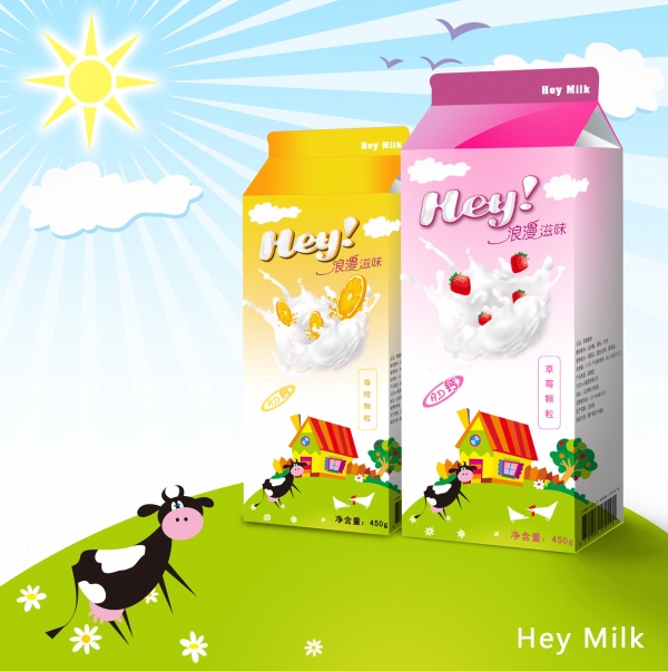 果味牛奶宣传海报设计