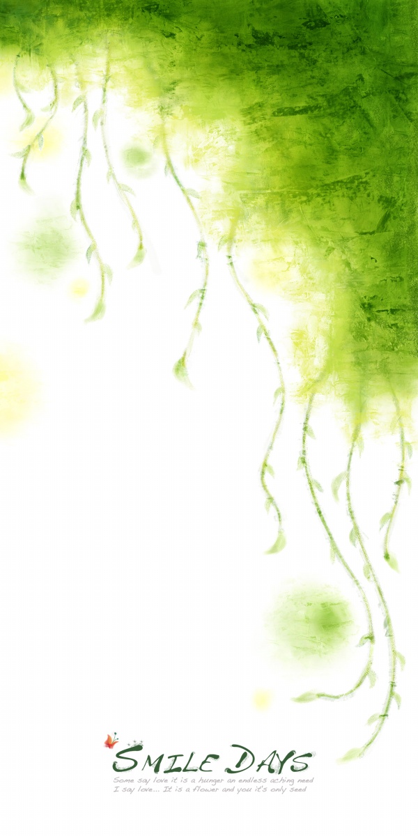 绿色藤蔓装饰背景图设计