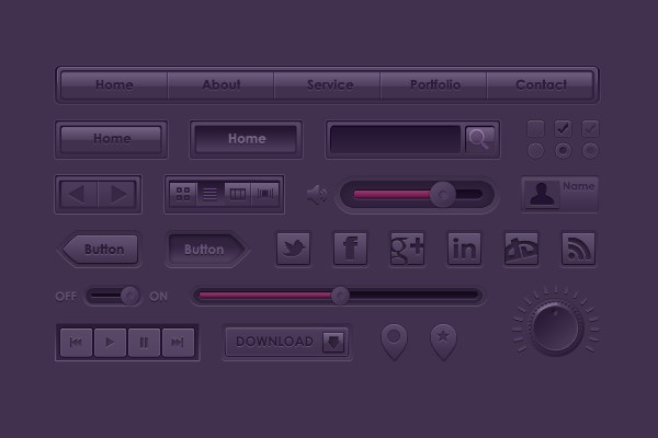 紫色UI工具包源文件