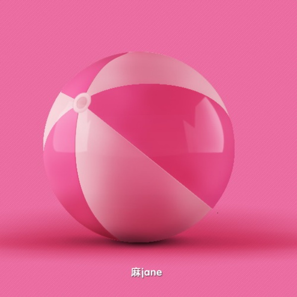粉色皮球PSD分层设计素材