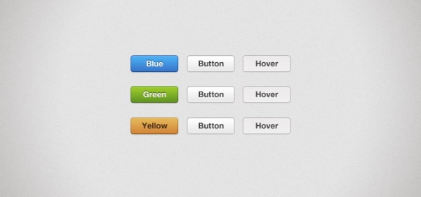 多种颜色网页常用按钮PSD